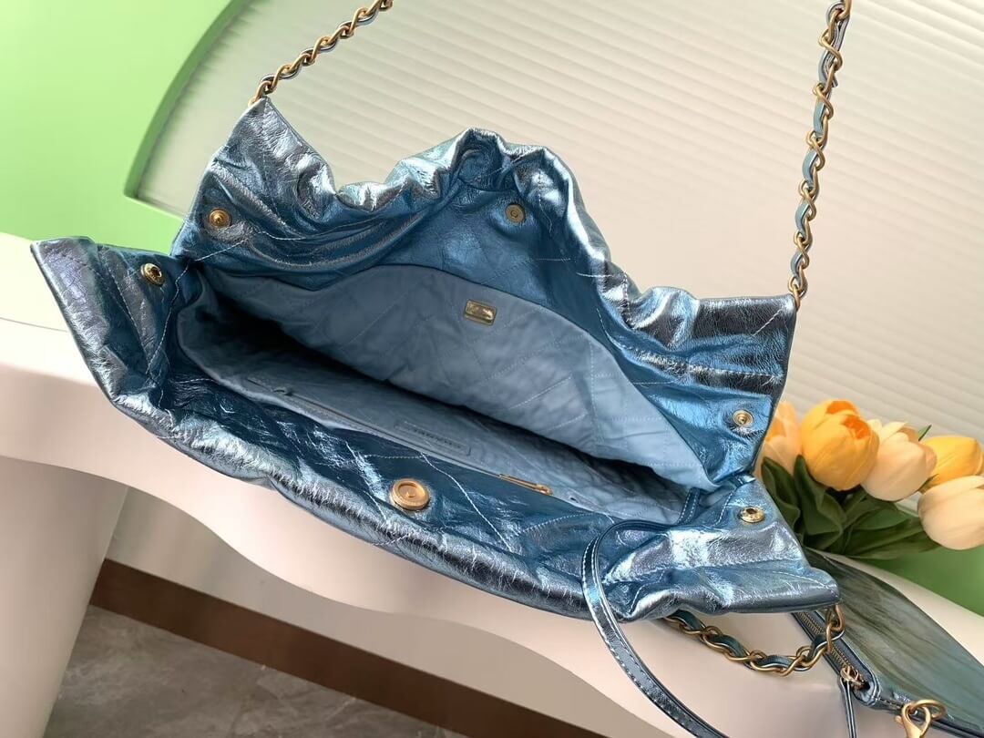 Chanel 22 Mini - Small - Medium Metallic Calfskin Leather Shoulder Handbag - Image 102