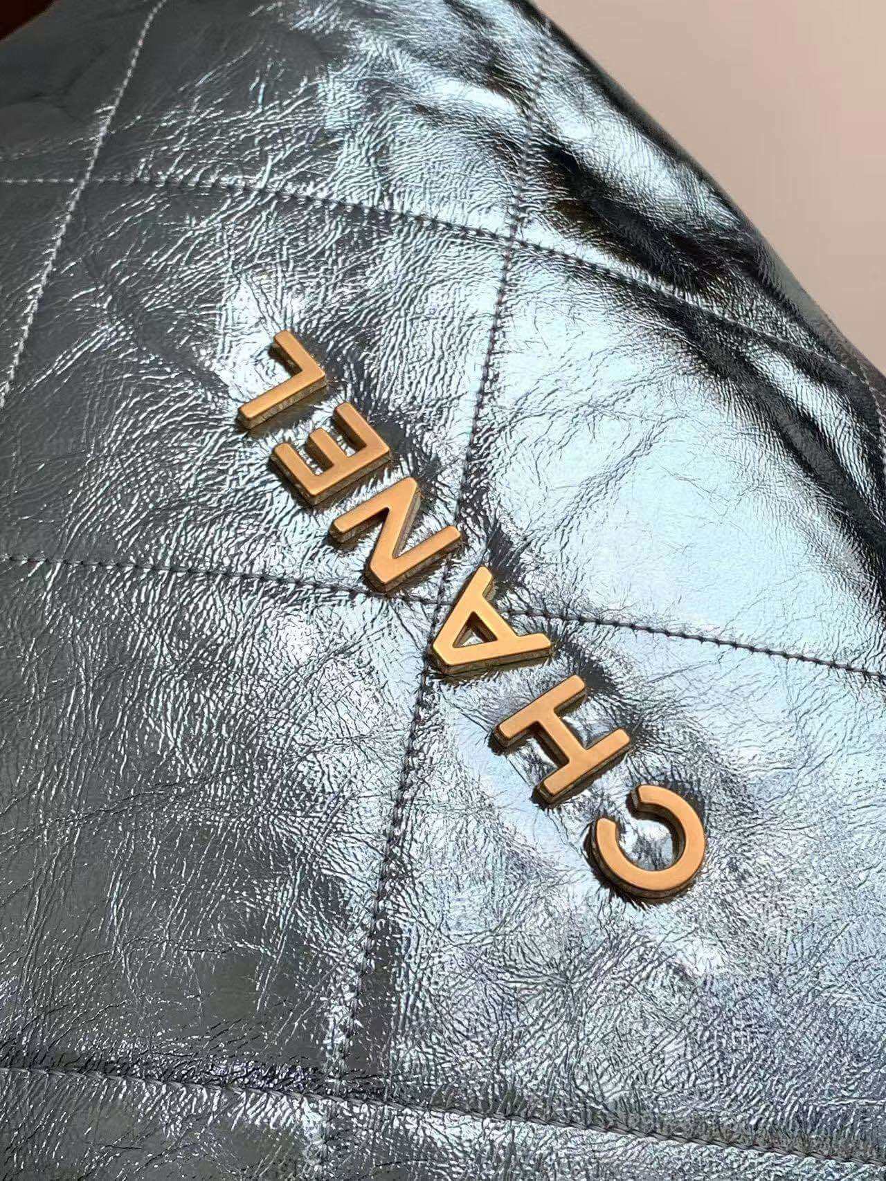 Chanel 22 Mini - Small - Medium Metallic Calfskin Leather Shoulder Handbag - Image 107