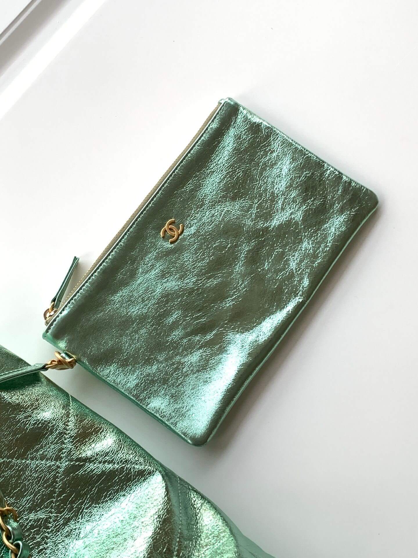 Chanel 22 Mini - Small - Medium Metallic Calfskin Leather Shoulder Handbag - Image 80