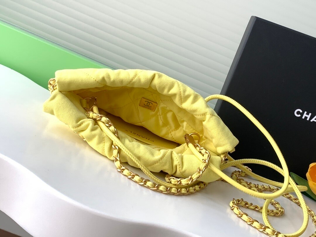 Chanel 22 Mini Denim Shoulder Handbag - Image 21