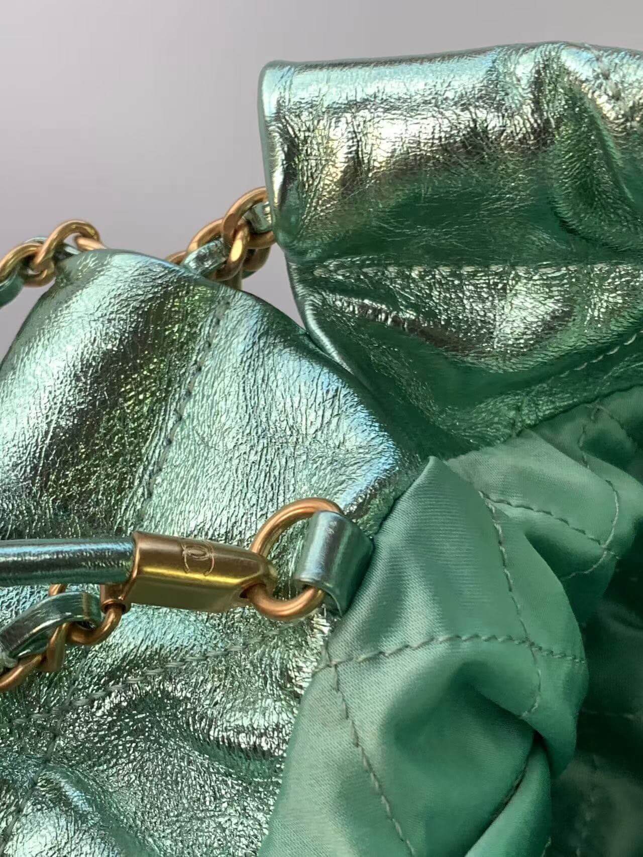 Chanel 22 Mini - Small - Medium Metallic Calfskin Leather Shoulder Handbag - Image 59