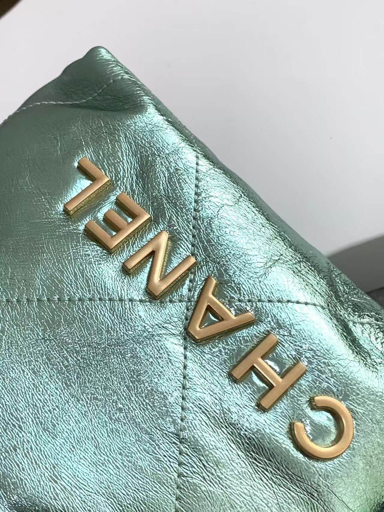 Chanel 22 Mini - Small - Medium Metallic Calfskin Leather Shoulder Handbag - Image 61