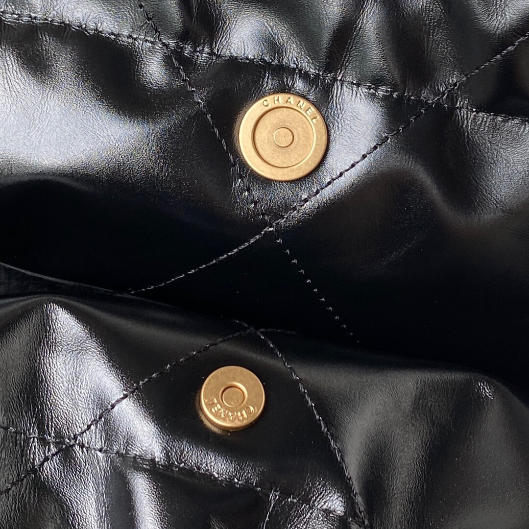 Chanel 22 Shiny Calfskin Shoulder Handbag Pink - Black - Yellow - Image 15