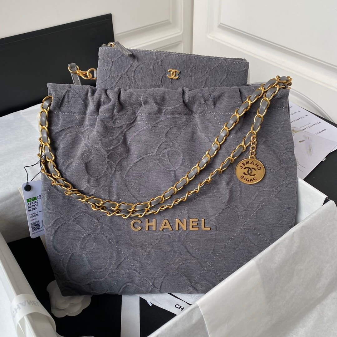 Chanel 22 Small - Medium Jacquard fabric Shopping Shoulder Handbag