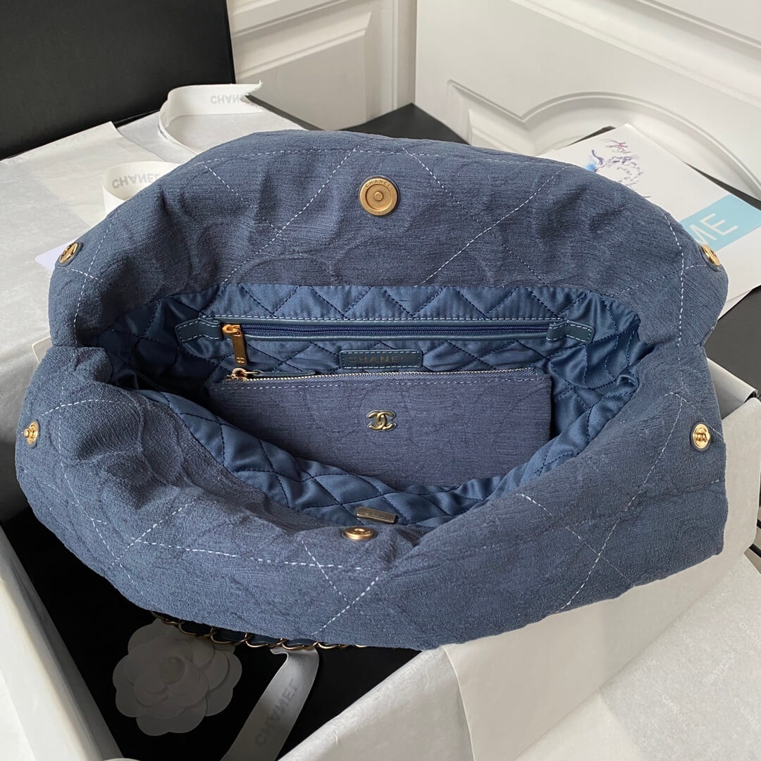 Chanel 22 Small - Medium Jacquard fabric Shopping Shoulder Handbag - Image 21