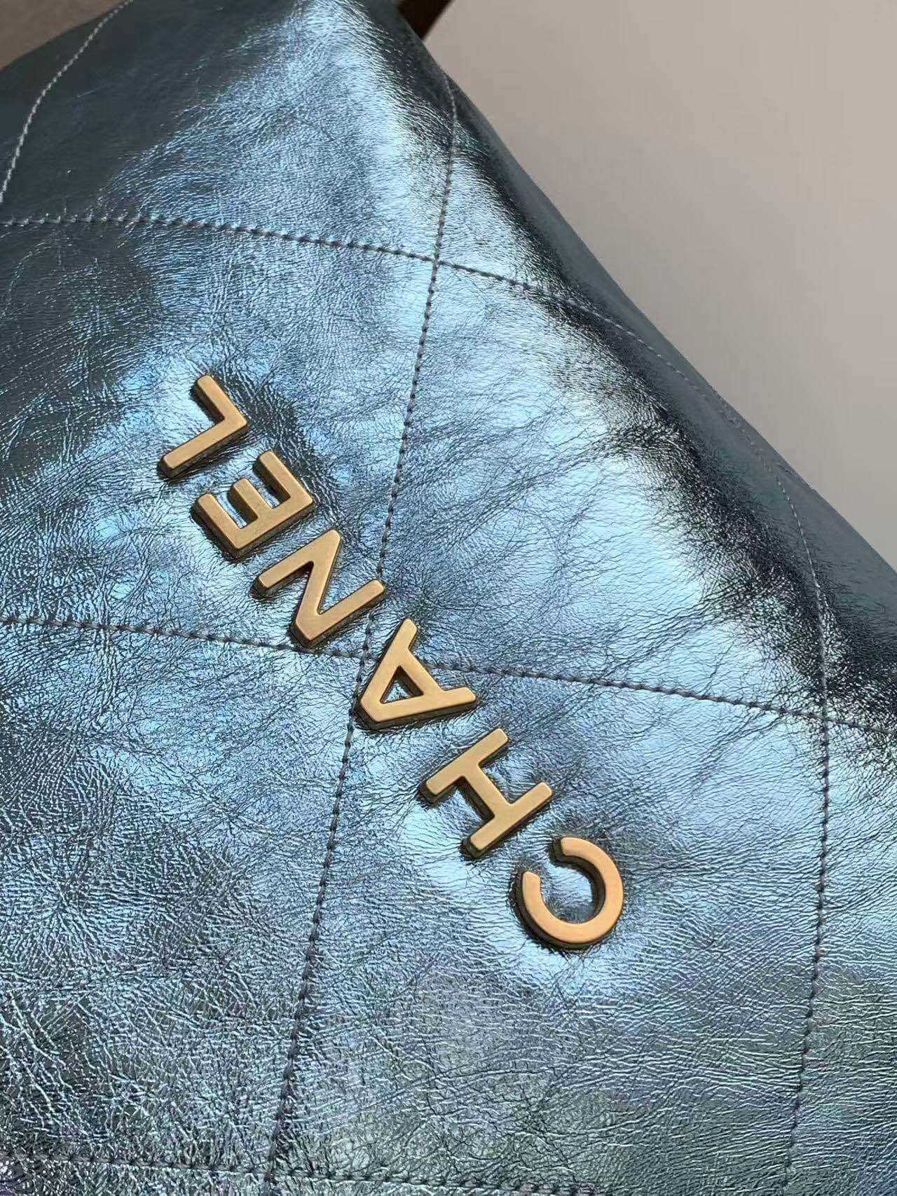 Chanel 22 Mini - Small - Medium Metallic Calfskin Leather Shoulder Handbag - Image 96