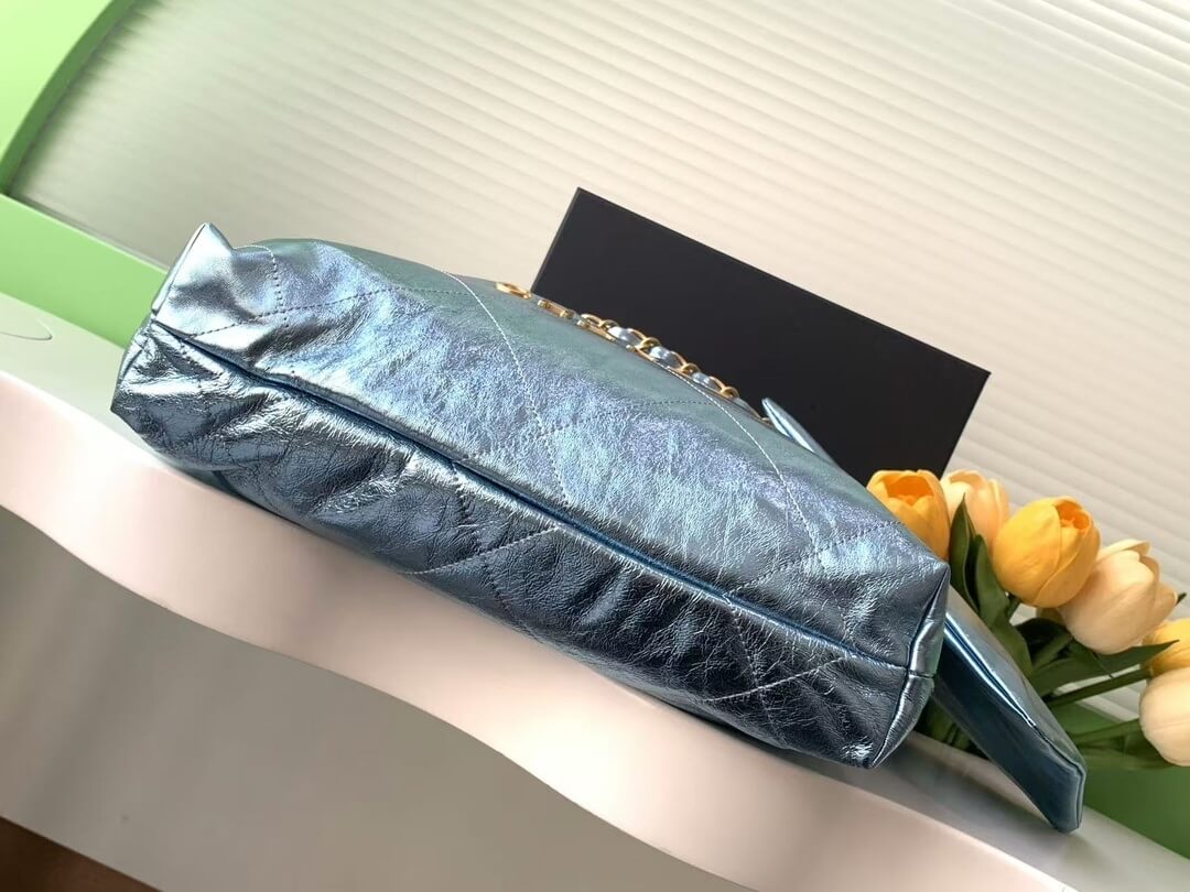 Chanel 22 Mini - Small - Medium Metallic Calfskin Leather Shoulder Handbag - Image 99