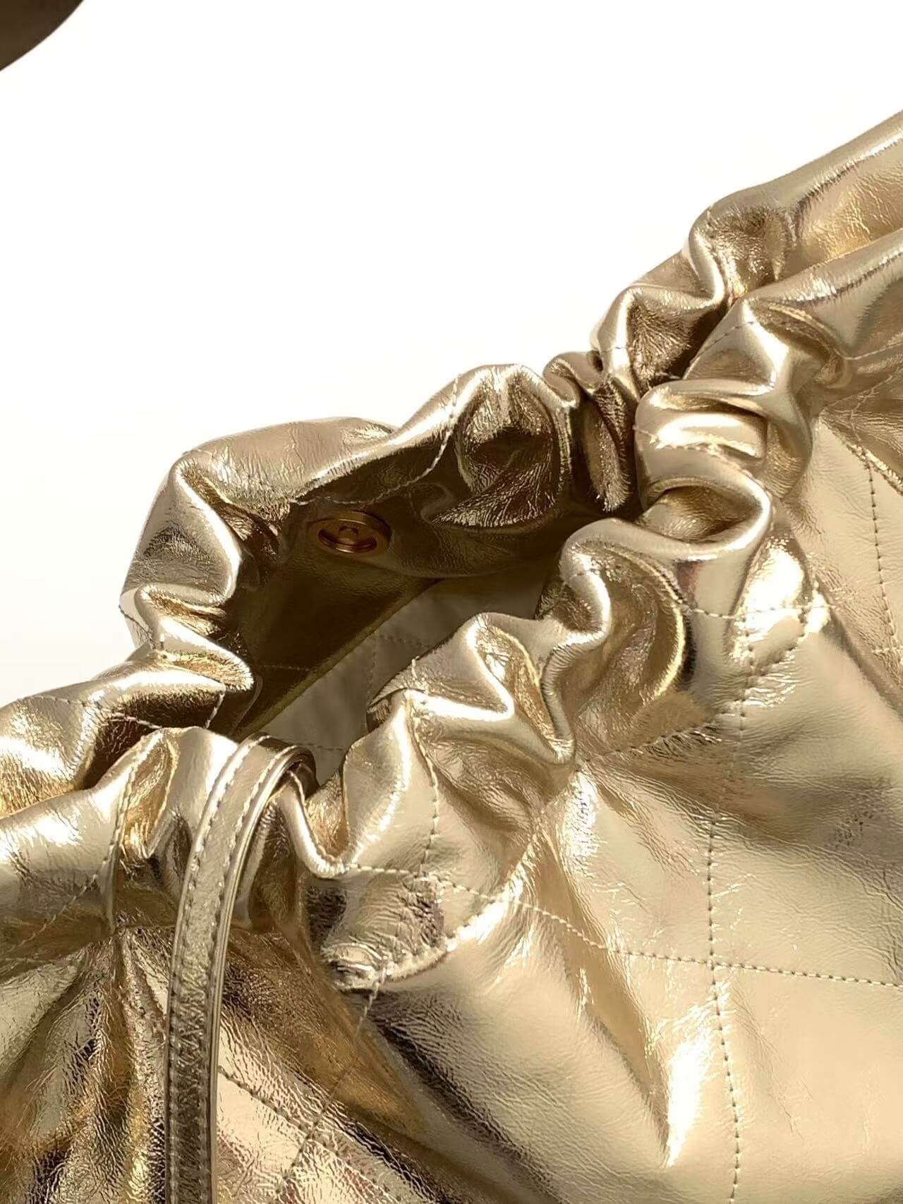 Chanel 22 Mini - Small - Medium Metallic Calfskin Leather Shoulder Handbag - Image 43