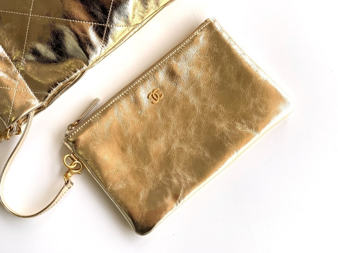 Chanel 22 Mini - Small - Medium Metallic Calfskin Leather Shoulder Handbag - Image 42