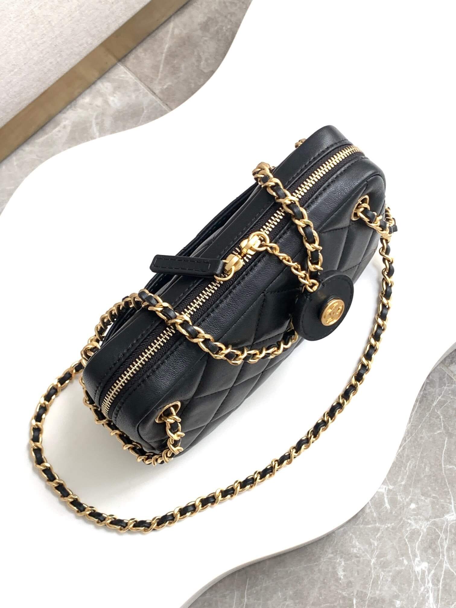Chanel 24K Mini - Small Camera Case Quilted Lambskin Shoulder Crossbody Bag - Image 3