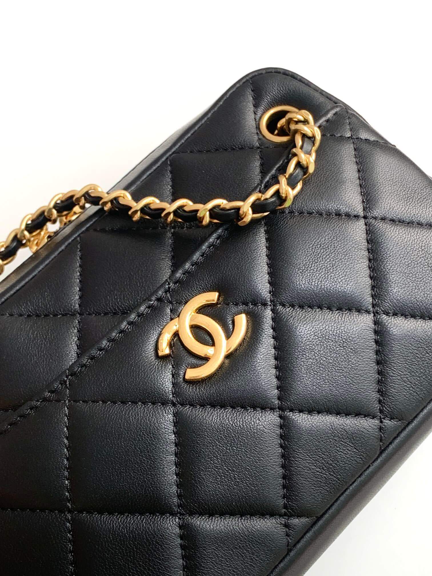 Chanel 24K Mini - Small Camera Case Quilted Lambskin Shoulder Crossbody Bag - Image 7