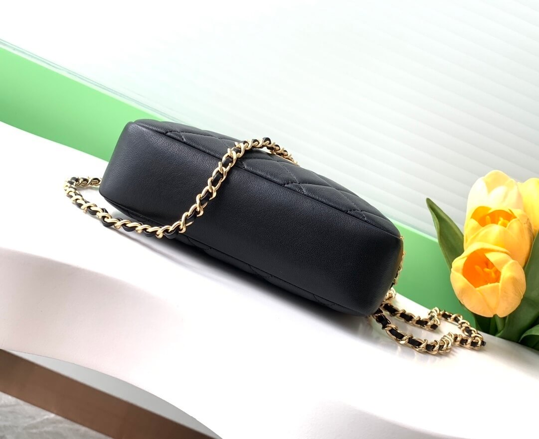 Chanel 24K Mini - Small Camera Case Quilted Lambskin Shoulder Crossbody Bag - Image 9