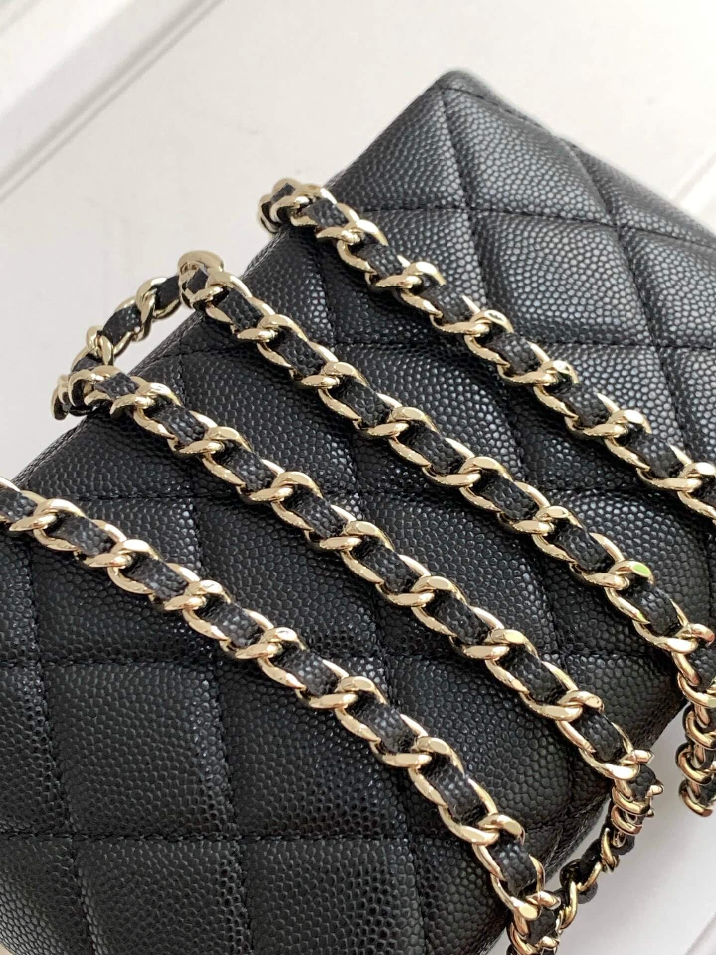 Chanel 25C Small Hobo Grained Caviar Leather Shoulder Crossbody Handbag - Image 33