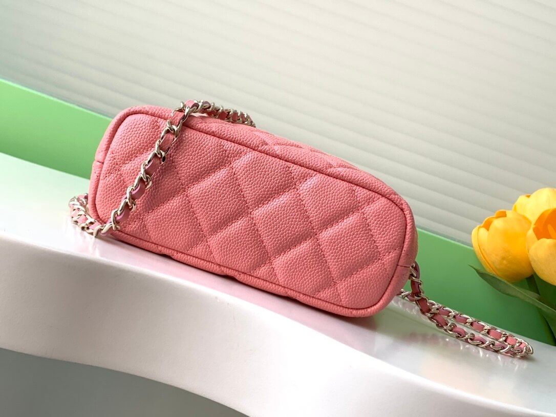 Chanel 25C Small Hobo Grained Caviar Leather Shoulder Crossbody Handbag - Image 9