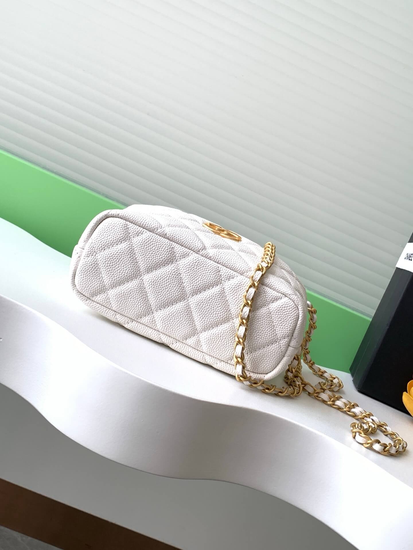 Chanel 25C Small Hobo Grained Caviar Leather Shoulder Crossbody Handbag - Image 44