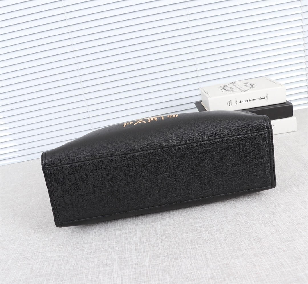 Chanel Caviar Tote Shopping Shoulder HandBag Black - Image 8