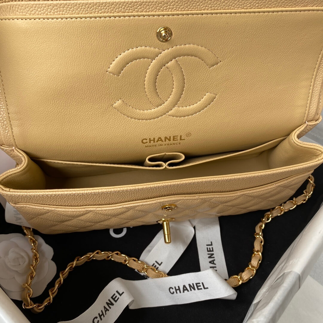Chanel Classic 11.12 Double Flap Medium Quilted Caviar Leather Shoulder Handbag - Image 46