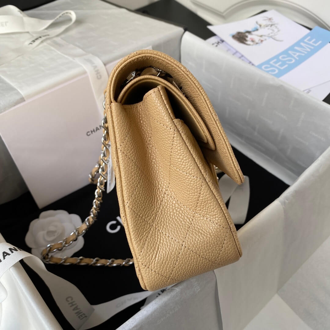 Chanel Classic 11.12 Double Flap Medium Quilted Caviar Leather Shoulder Handbag - Image 42