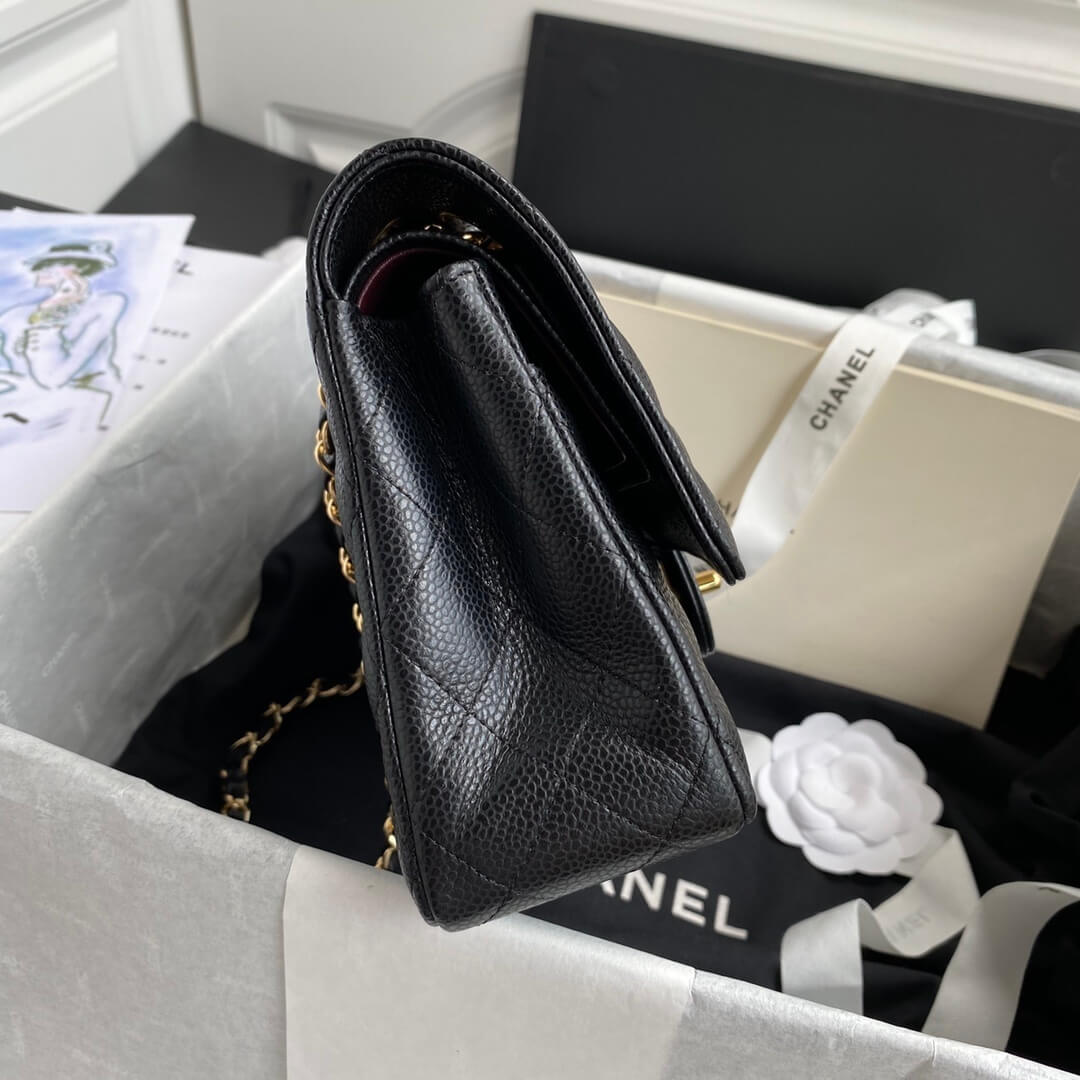 Chanel Classic 11.12 Double Flap Medium Quilted Caviar Leather Shoulder Handbag - Image 35