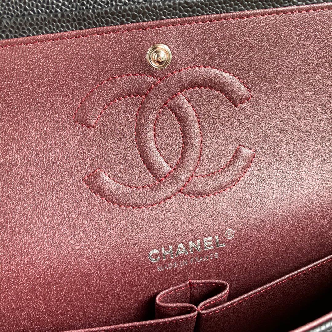 Chanel Classic 11.12 Double Flap Medium Quilted Caviar Leather Shoulder Handbag - Image 23