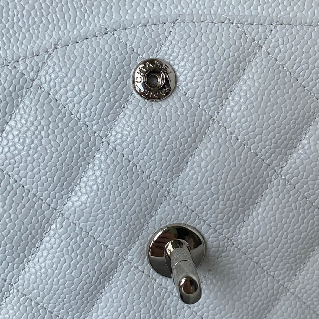 Chanel Classic 11.12 Double Flap Medium Quilted Caviar Leather Shoulder Handbag - Image 7