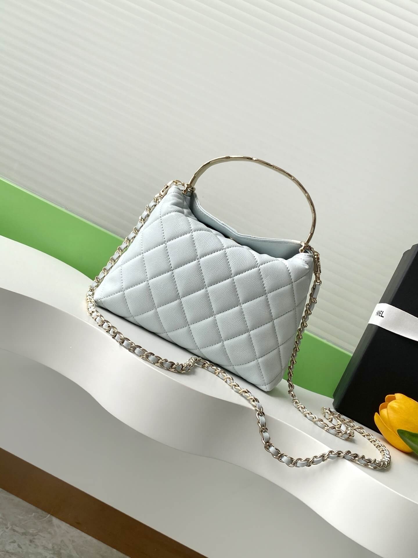 Chanel Coco Crush Handle Clutch With Chain Caviar Leather Shoulder Crossbody Handbag - Image 29