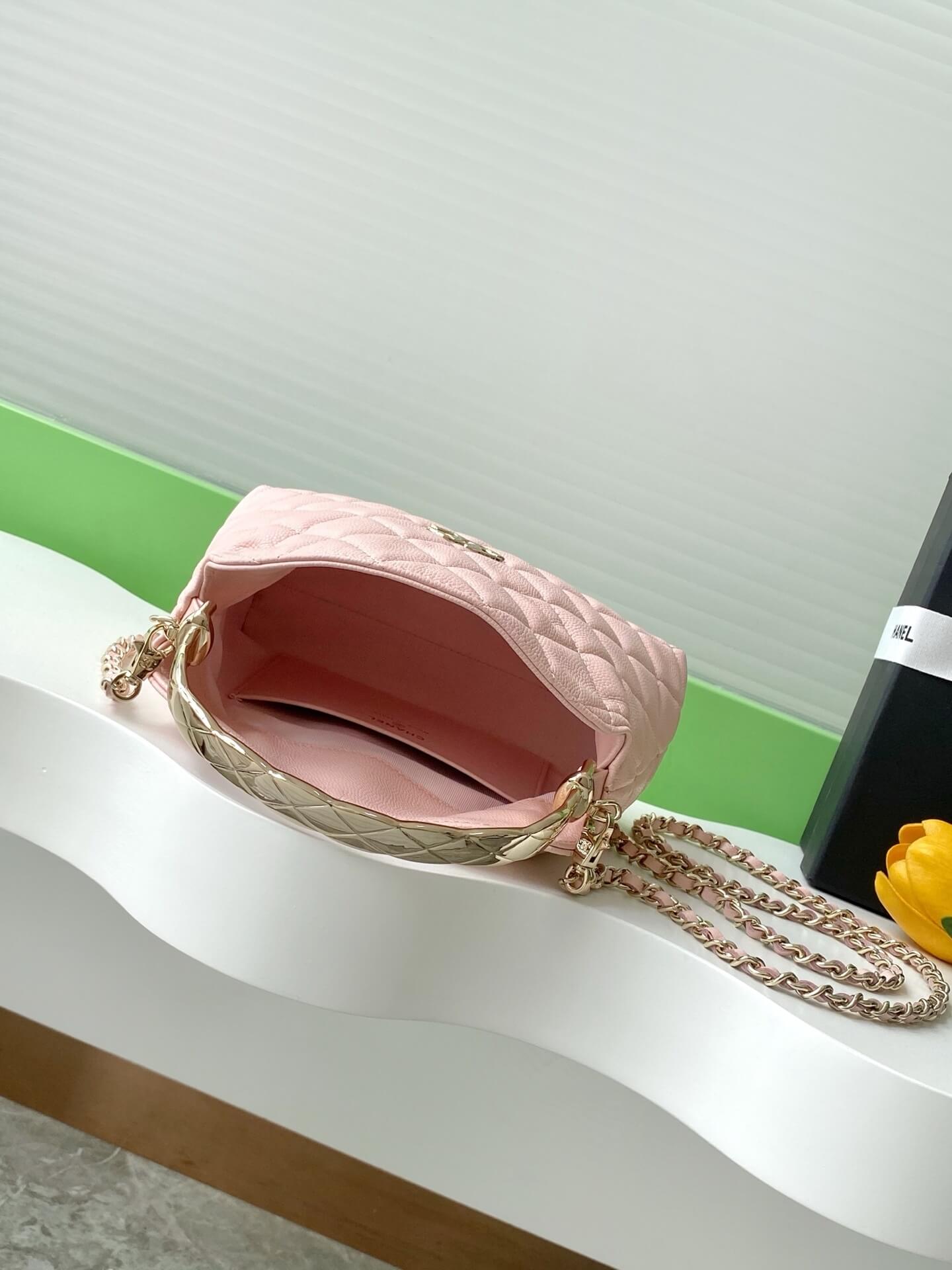 Chanel Coco Crush Handle Clutch With Chain Caviar Leather Shoulder Crossbody Handbag - Image 21