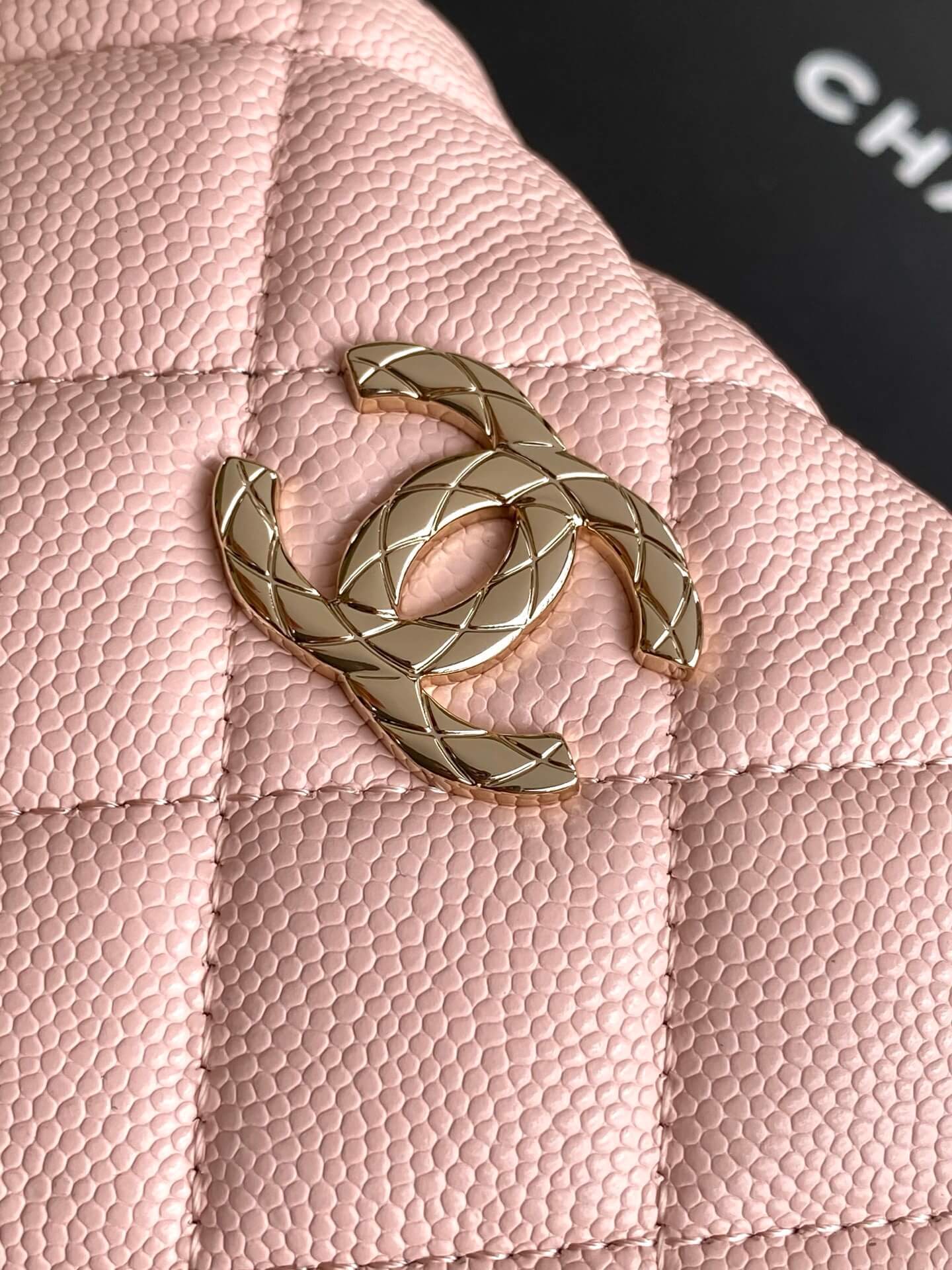 Chanel Coco Crush Handle Clutch With Chain Caviar Leather Shoulder Crossbody Handbag - Image 23