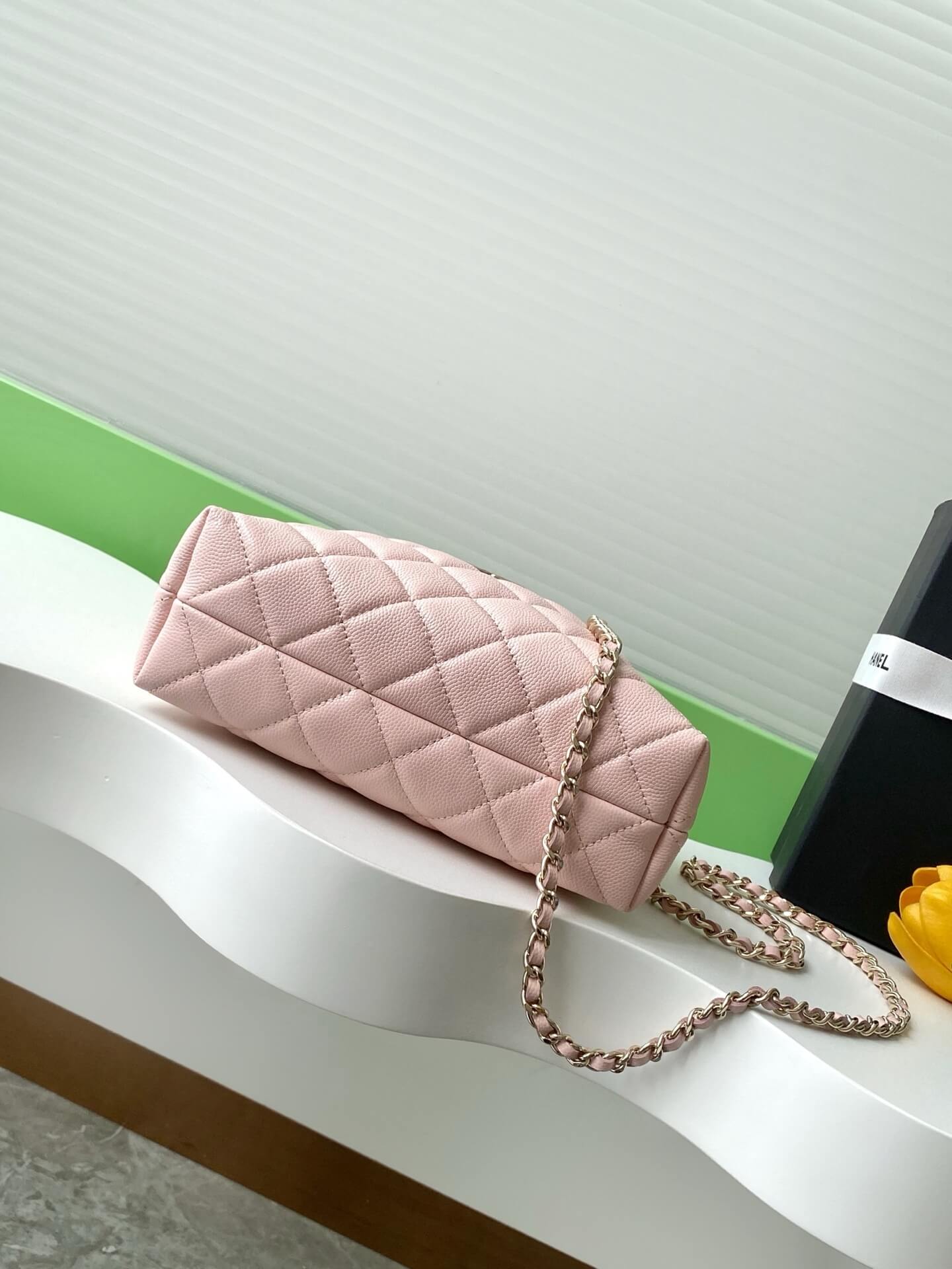 Chanel Coco Crush Handle Clutch With Chain Caviar Leather Shoulder Crossbody Handbag - Image 27