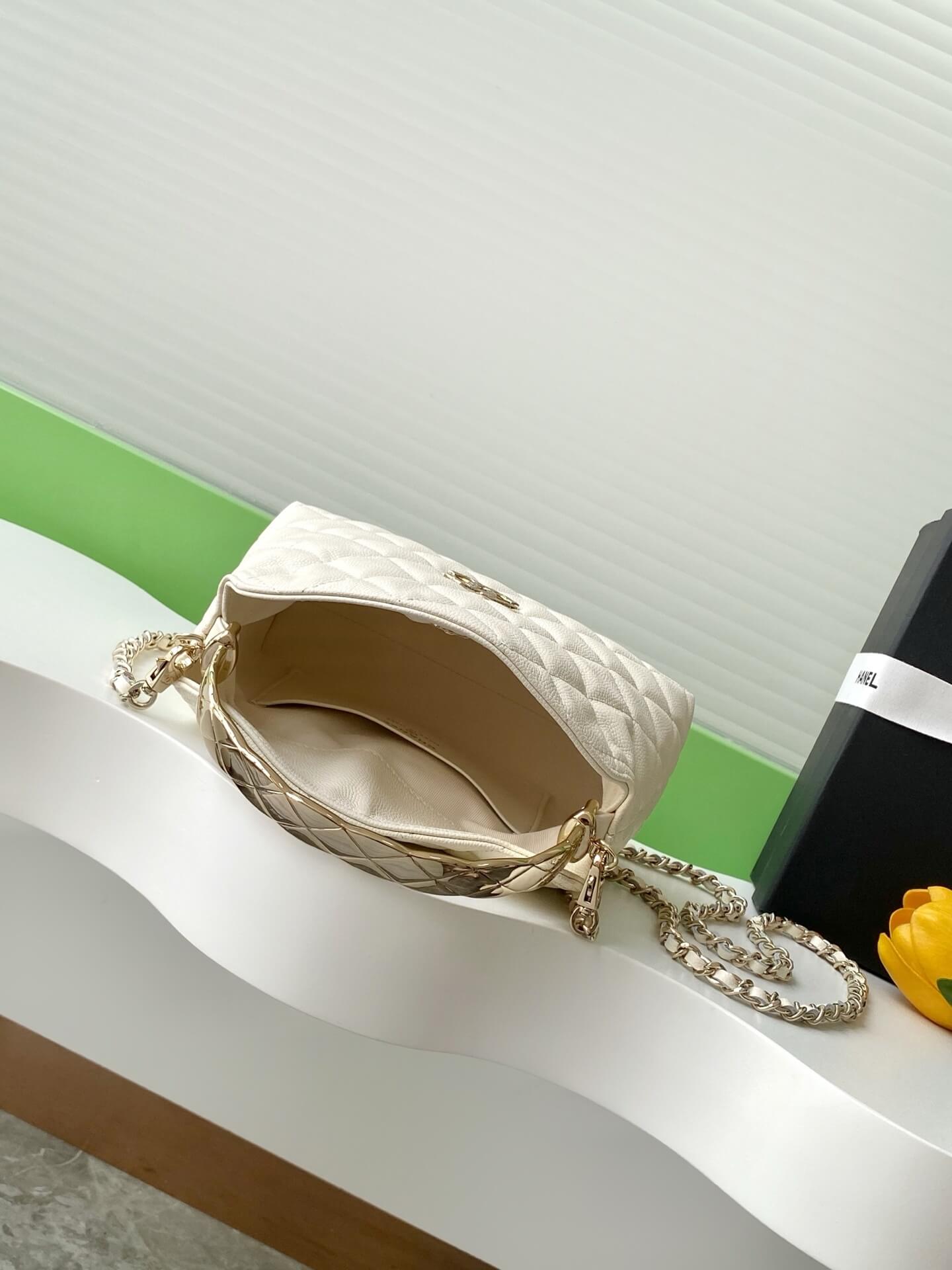 Chanel Coco Crush Handle Clutch With Chain Caviar Leather Shoulder Crossbody Handbag - Image 12