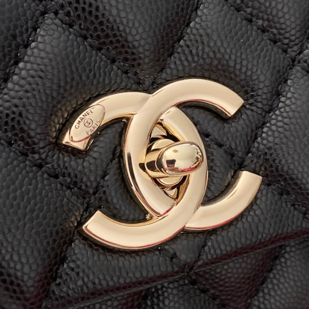 Chanel Coco Handle Quilted Caviar Leather Shoulder Crossbody Handbag - Image 82