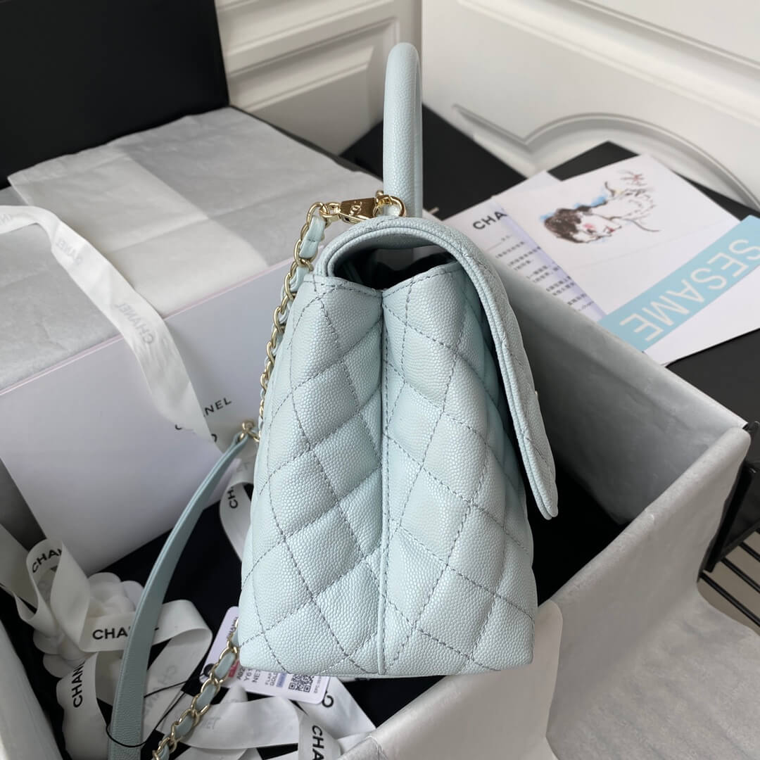 Chanel Coco Handle Quilted Caviar Leather Shoulder Crossbody Handbag - Image 53