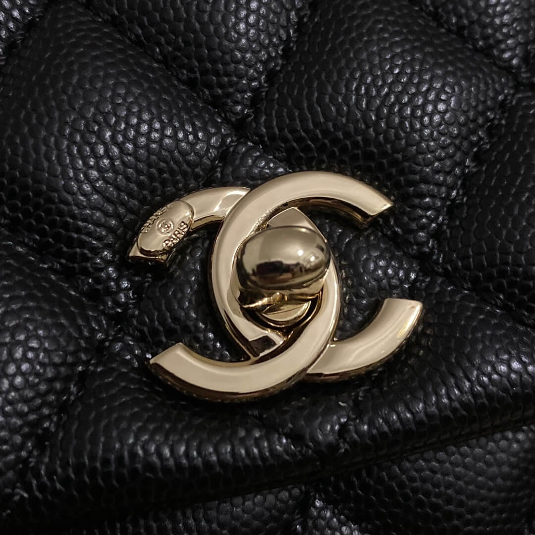 Chanel Coco Handle Quilted Caviar Leather Shoulder Crossbody Handbag - Image 76