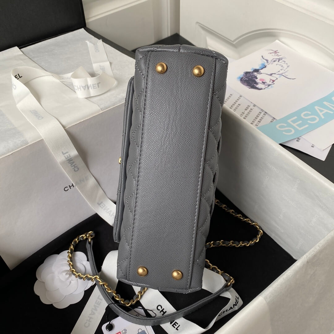 Chanel Coco Handle Quilted Caviar Leather Shoulder Crossbody Handbag - Image 95