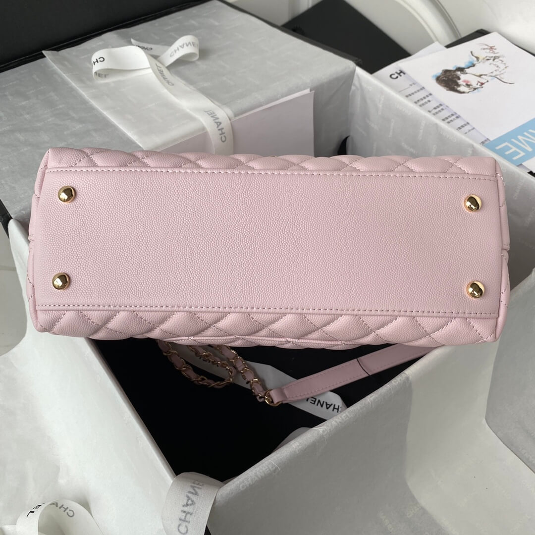 Chanel Coco Handle Quilted Caviar Leather Shoulder Crossbody Handbag - Image 36