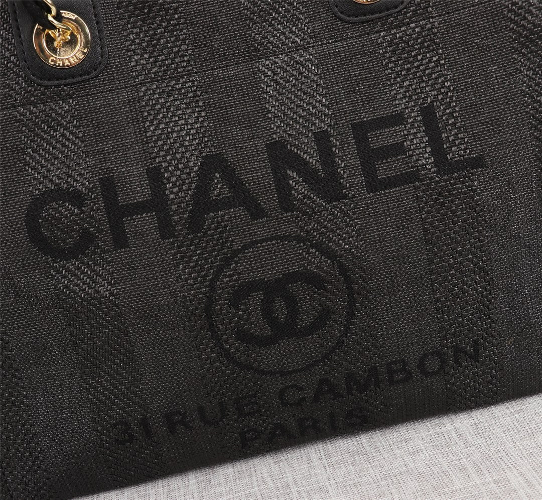 Chanel Deauville Tote 38 Denim Canvas Shoulder HandBag - Image 15