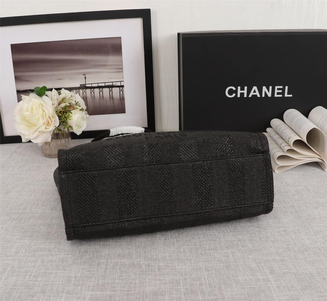 Chanel Deauville Tote 38 Denim Canvas Shoulder HandBag - Image 16