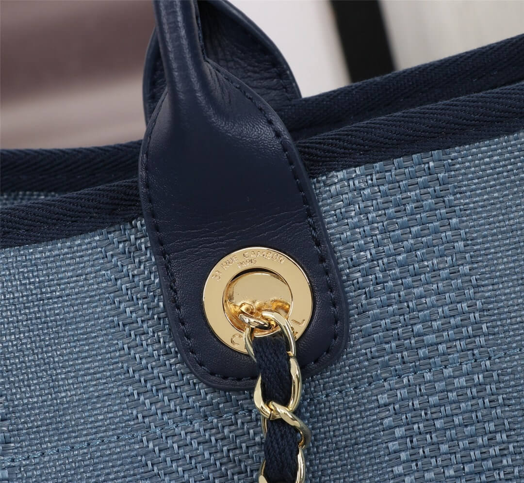 Chanel Deauville Tote 38 Denim Canvas Shoulder HandBag - Image 31