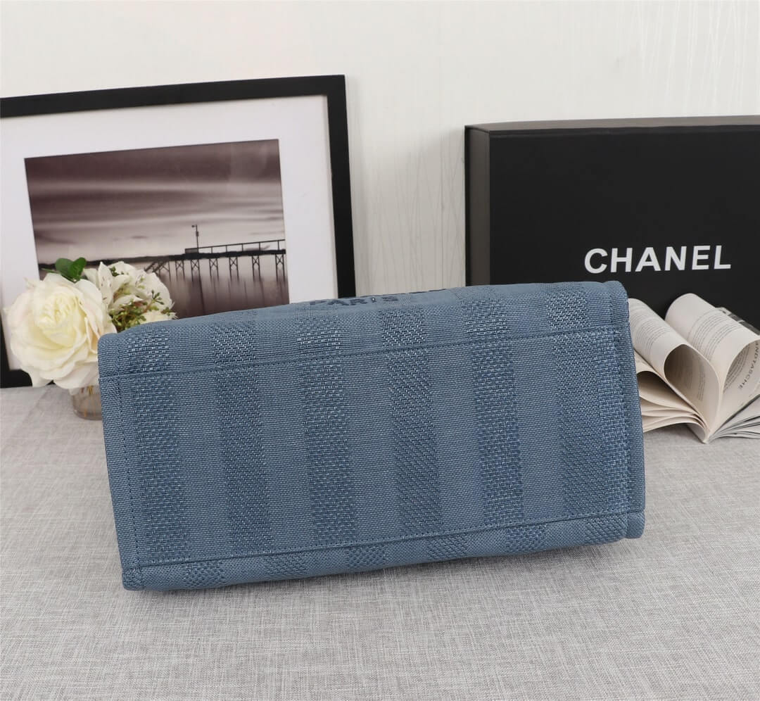 Chanel Deauville Tote 38 Denim Canvas Shoulder HandBag - Image 34