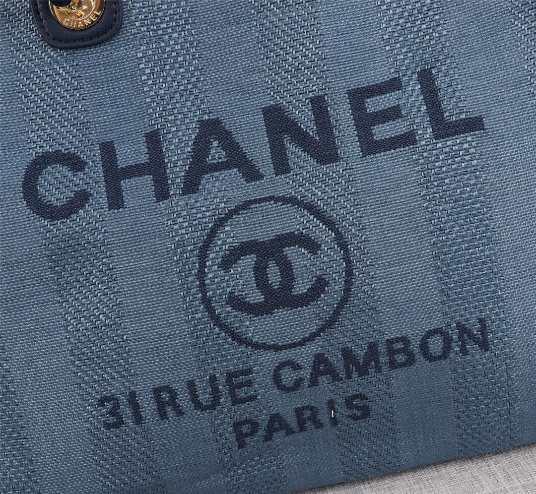 Chanel Deauville Tote 38 Denim Canvas Shoulder HandBag - Image 33