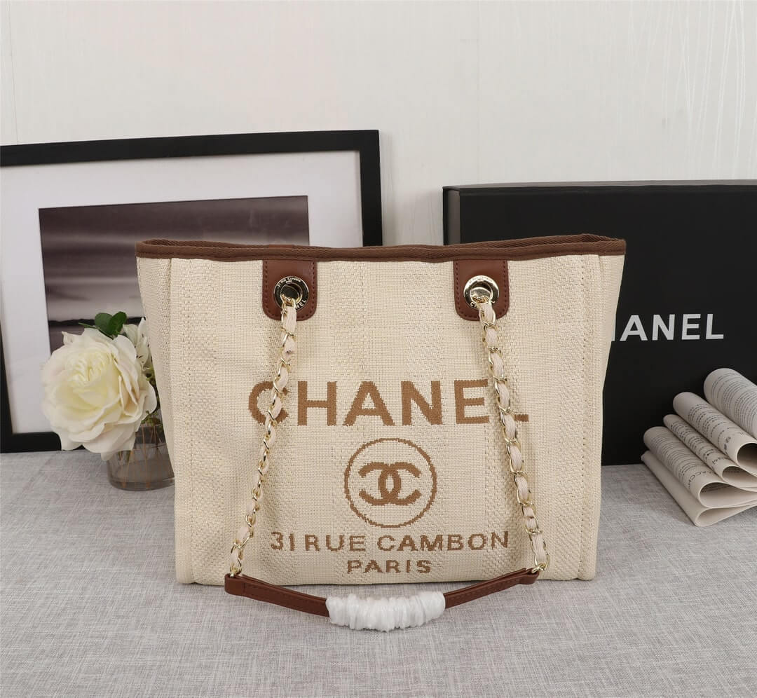 Chanel Deauville Tote 38 Denim Canvas Shoulder HandBag - Image 35