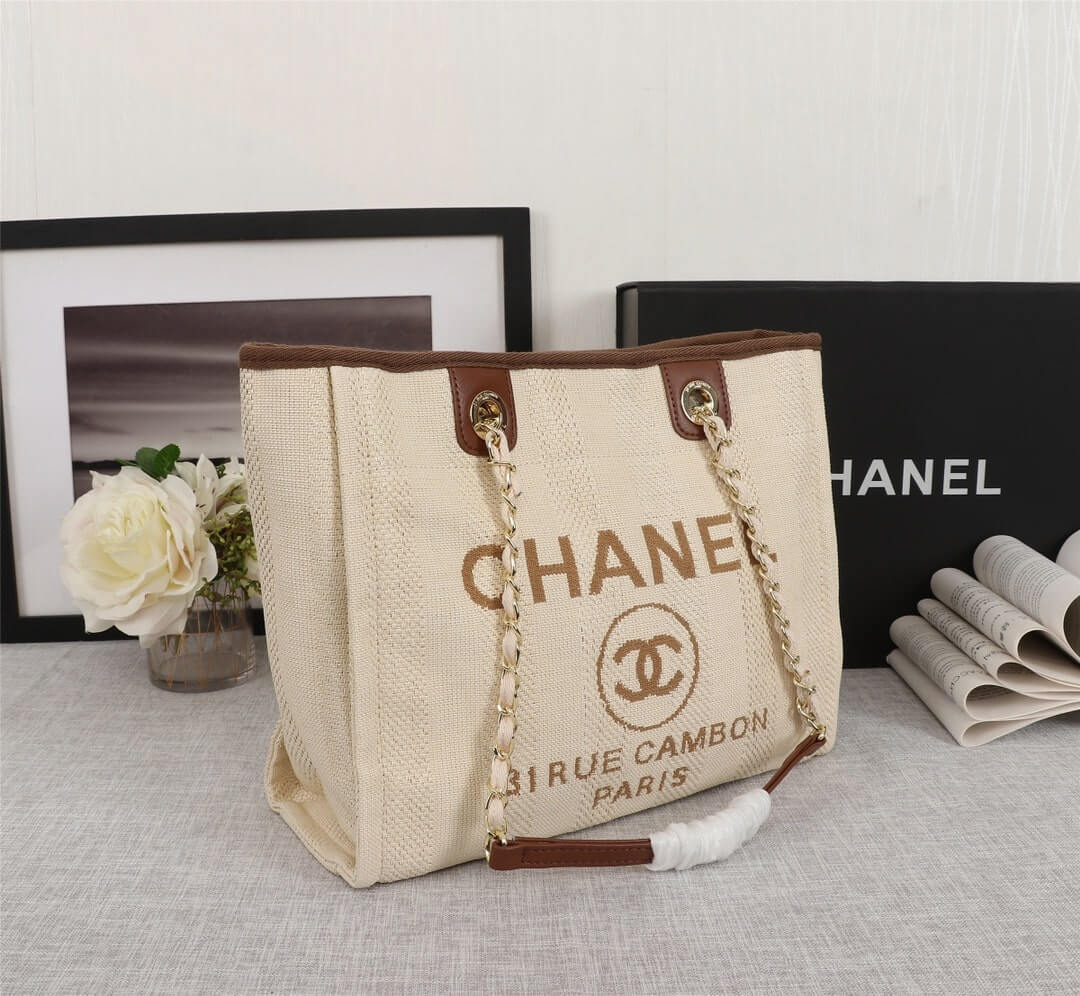 Chanel Deauville Tote 38 Denim Canvas Shoulder HandBag - Image 40