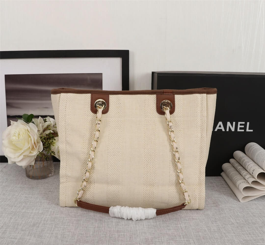 Chanel Deauville Tote 38 Denim Canvas Shoulder HandBag - Image 36