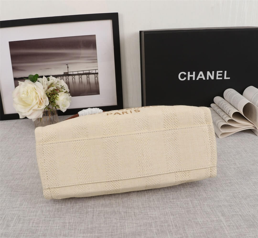 Chanel Deauville Tote 38 Denim Canvas Shoulder HandBag - Image 42