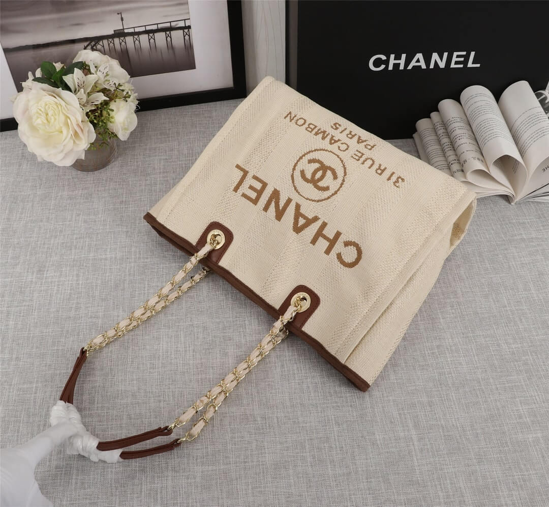 Chanel Deauville Tote 38 Denim Canvas Shoulder HandBag - Image 43