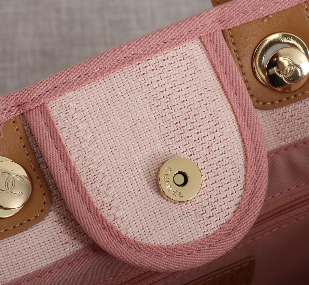 Chanel Deauville Tote 38 Denim Canvas Shoulder HandBag - Image 5