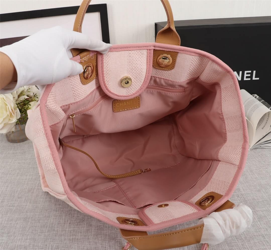 Chanel Deauville Tote 38 Denim Canvas Shoulder HandBag - Image 3