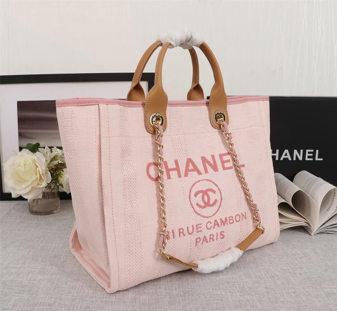 Chanel Deauville Tote 38 Denim Canvas Shoulder HandBag - Image 7