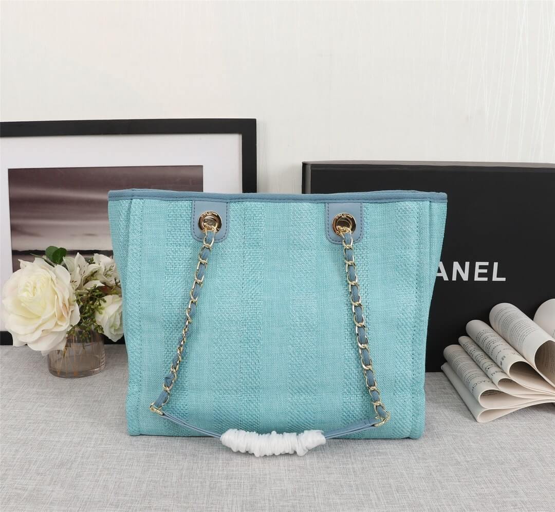 Chanel Deauville Tote 38 Denim Canvas Shoulder HandBag - Image 19