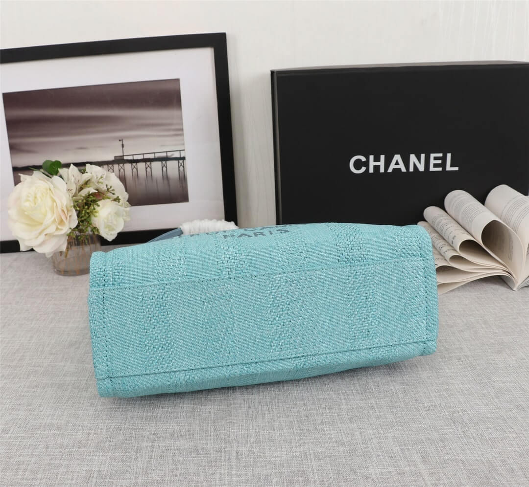 Chanel Deauville Tote 38 Denim Canvas Shoulder HandBag - Image 24